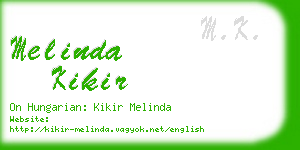 melinda kikir business card